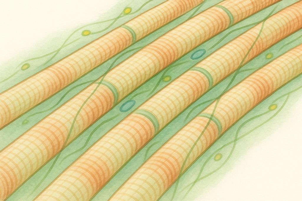 Detailed illustration of muscle fibers