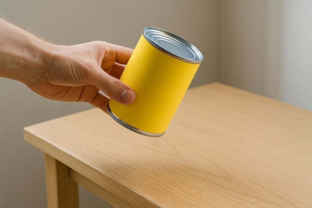 Hand doing a wrist circle exercise with a light soup can