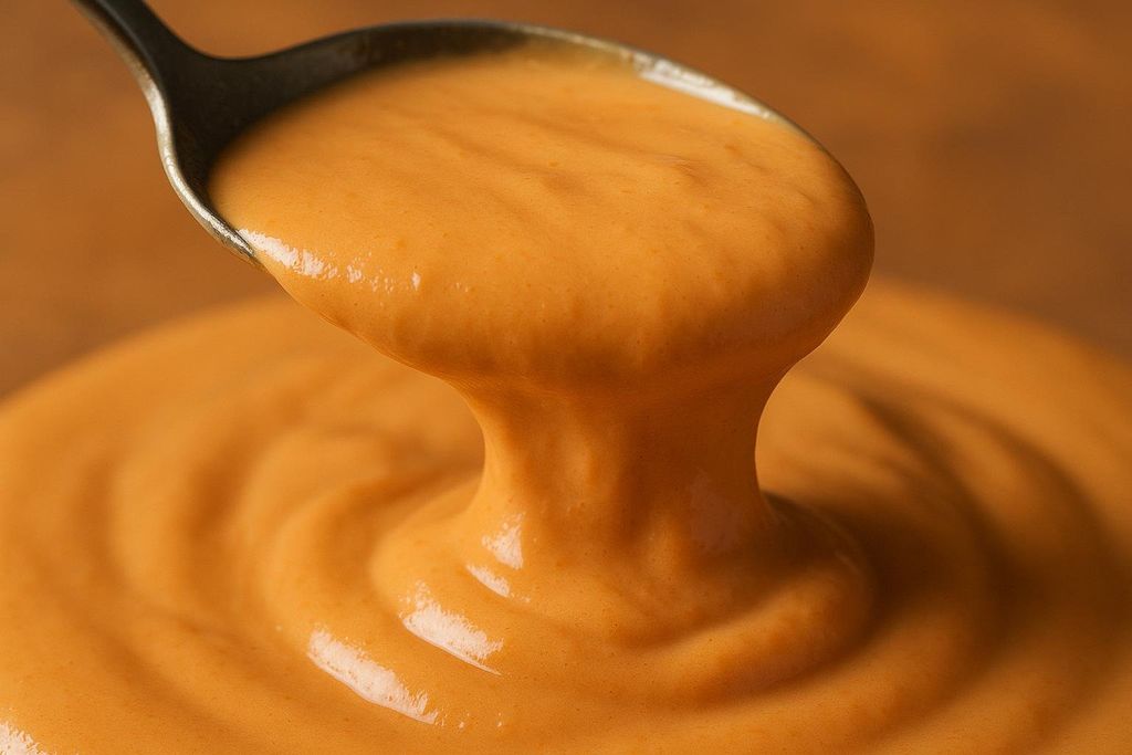 Thick, viscous liquid supplement on a spoon