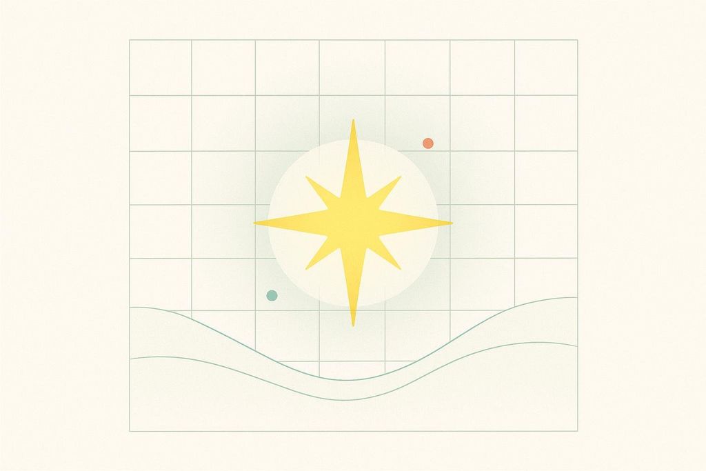 Abstract illustration symbolizing data precision with a sharply defined central point on a grid.