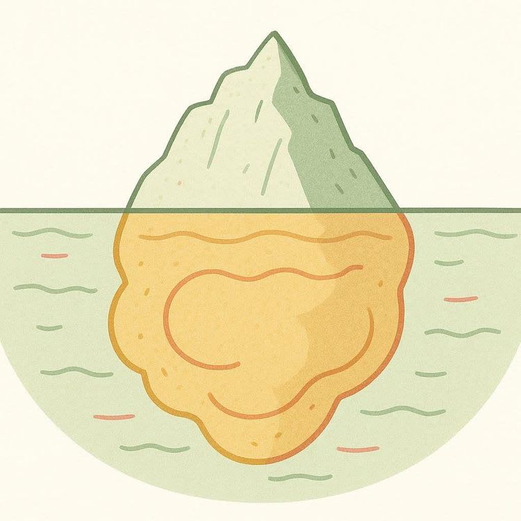 Simple icon illustrating the abdominal region of the human body.