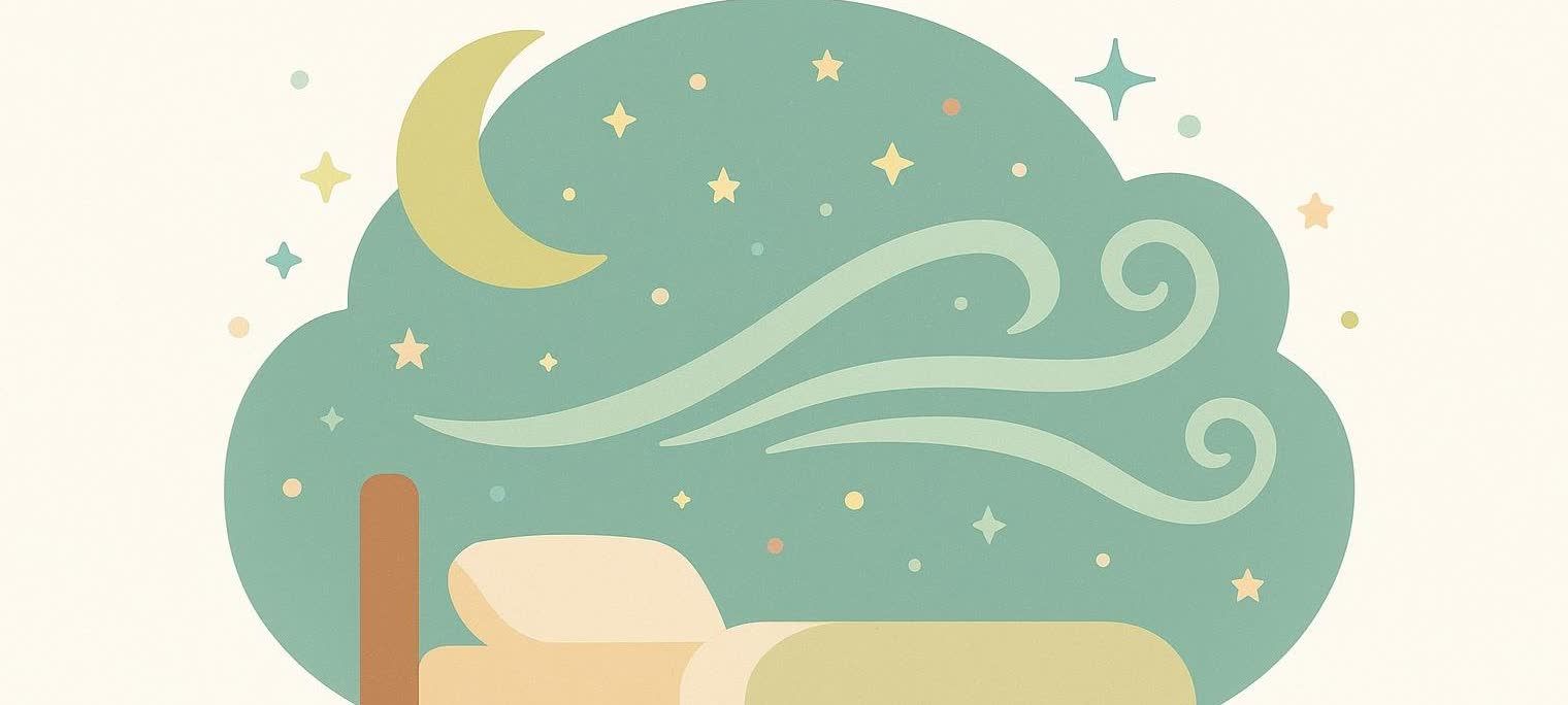 Abstract vector artwork representing peaceful and uninterrupted sleep