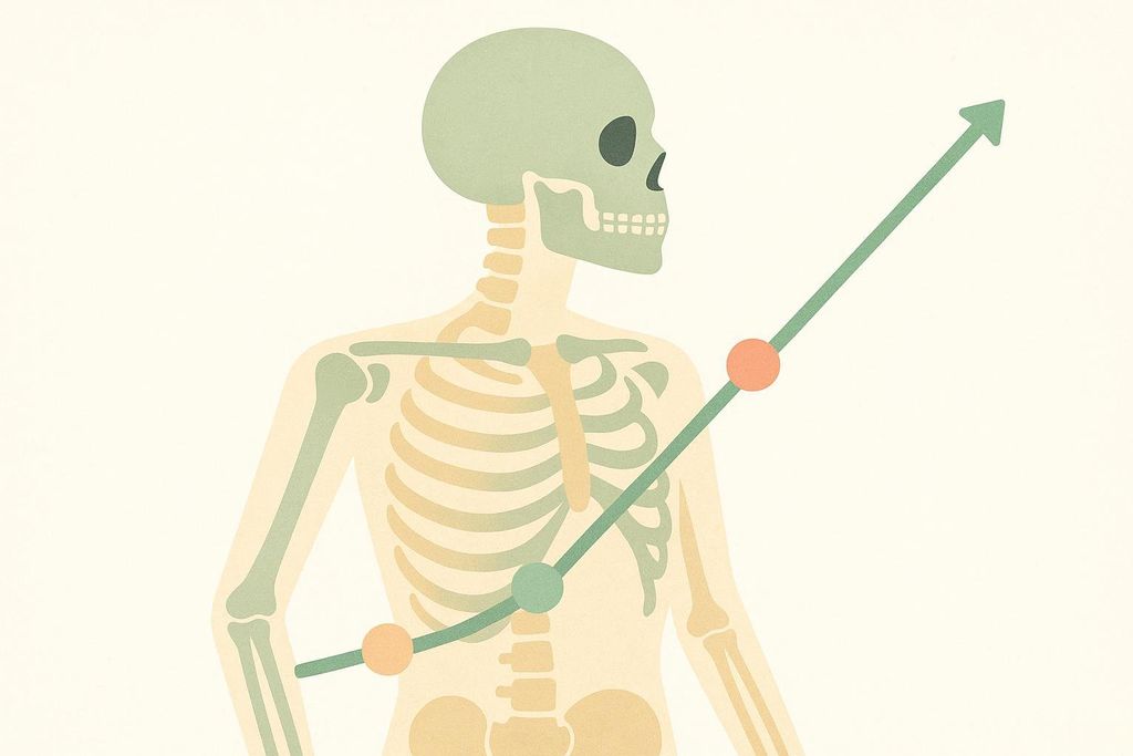 Abstract visualization of tracking bone density trends