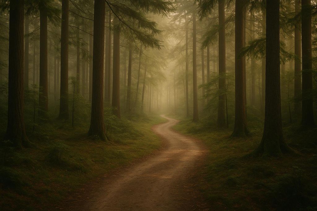 Long straight road representing miles walked.