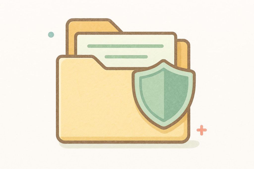 Illustration of a secure document folder