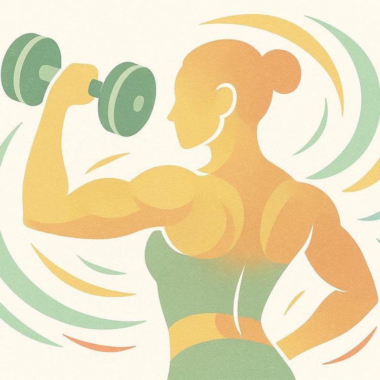 Icon illustration of an energetic kettlebell