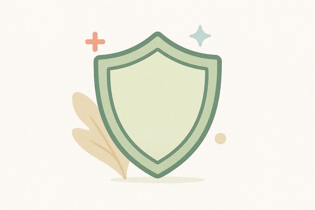 Shield illustration representing safety precautions