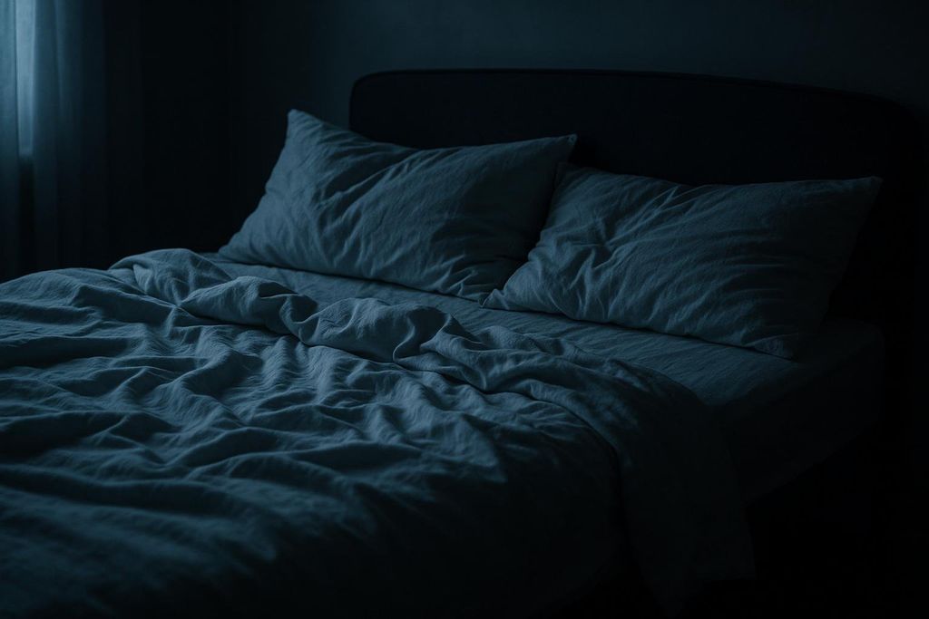Crescent moon resting on a fluffy cloud showing sleep hygiene
