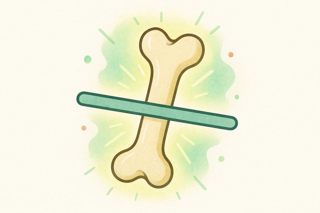 Abstract bone with stabilizing correction line