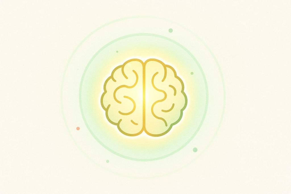 Glowing minimal brain icon representing neural estrogen regulation