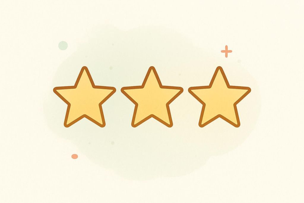 Three gold stars representing top product picks