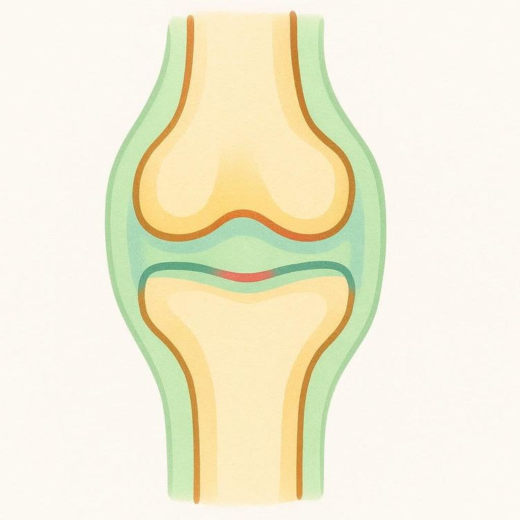 Outline of a knee joint