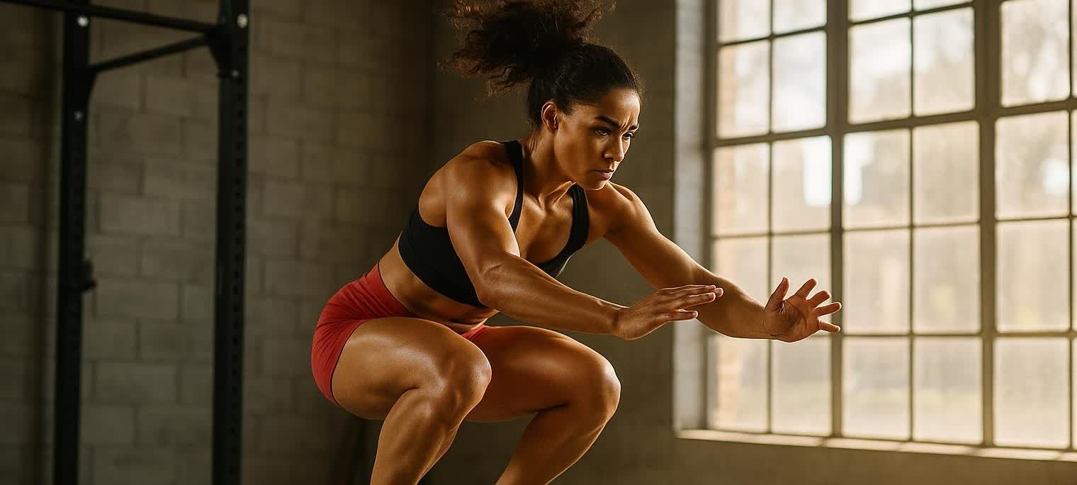 Athlete performing a box jump to demonstrate high-impact bone loading