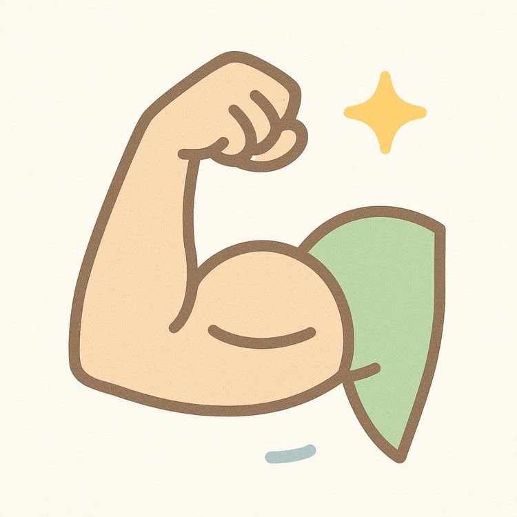 Icon depicting a dumbbell and an apple, symbolizing exercise and nutrition.
