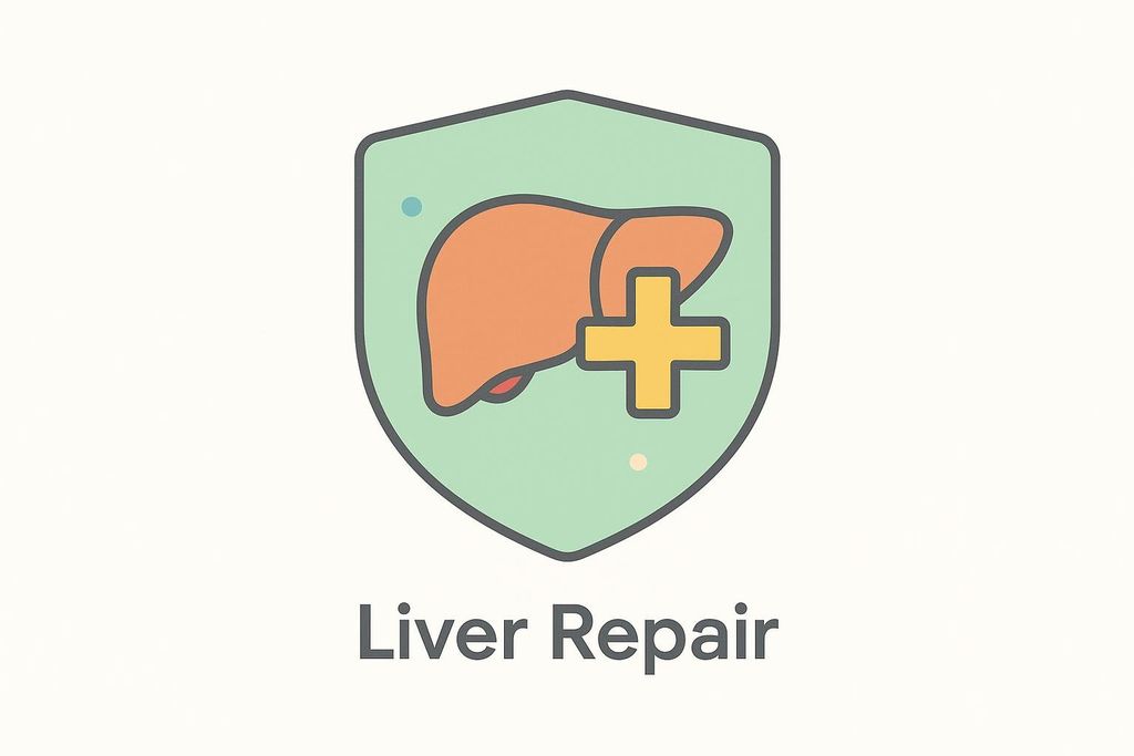 Shield icon indicating protection and repair with Liver Repair text.