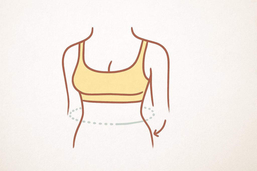 An illustration showing a waistline getting smaller by comparing a starting outline to a new, smaller outline, representing the tracking of fat loss progress.