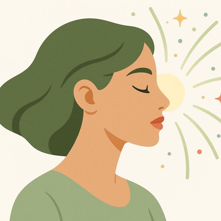 Smiling woman holding water