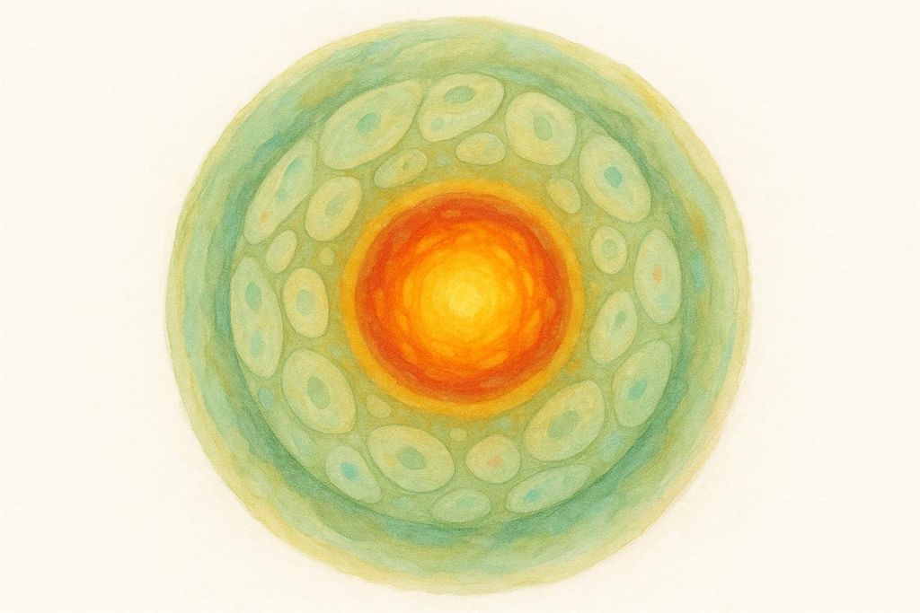 Cell acting as a glowing furnace.