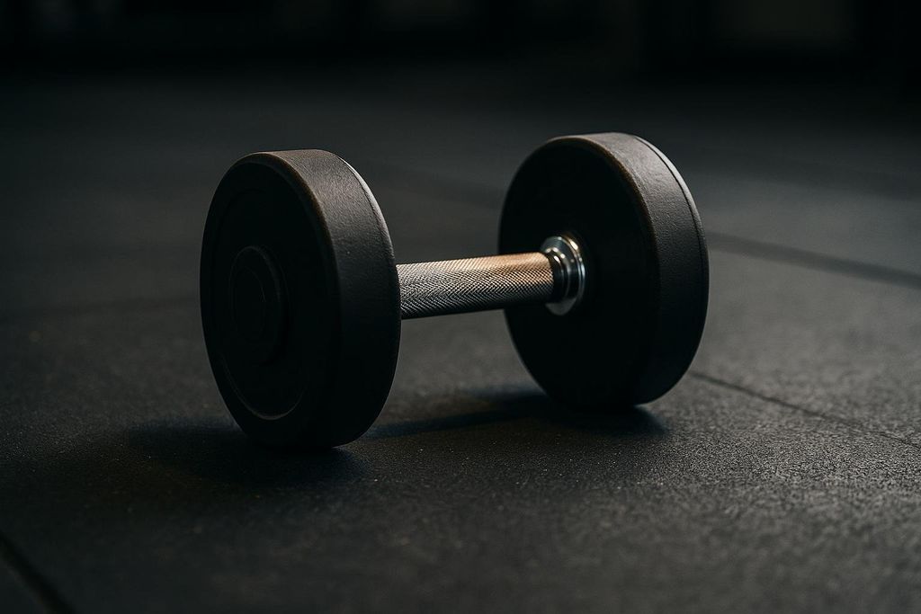 Gym equipment ready for a strength training session.