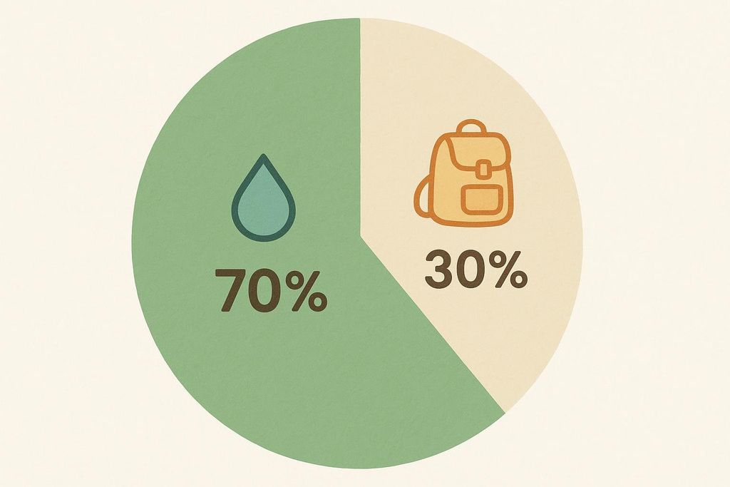 Pie chart showing percentage of active hormone versus ester weight