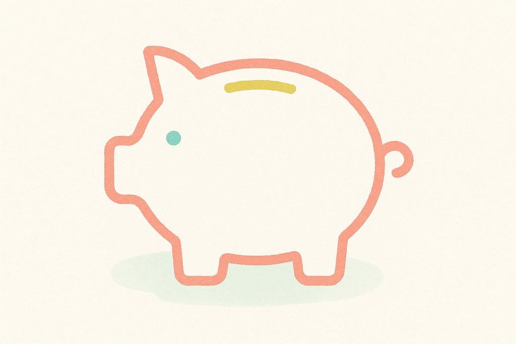 Piggy bank illustration for budget choices