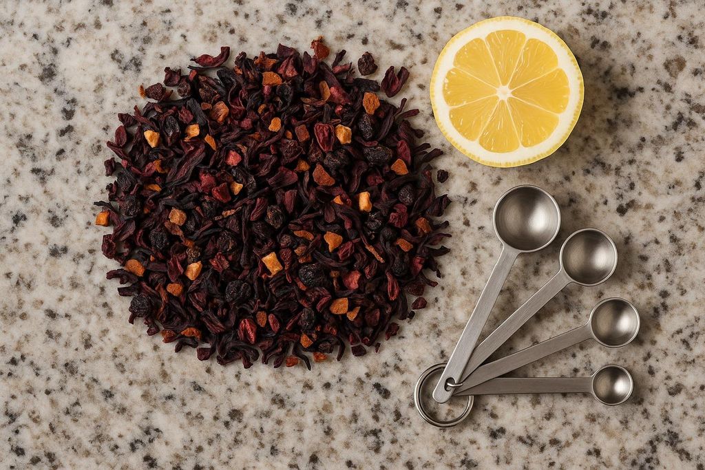Ingredients for making homemade fruit tea gummies
