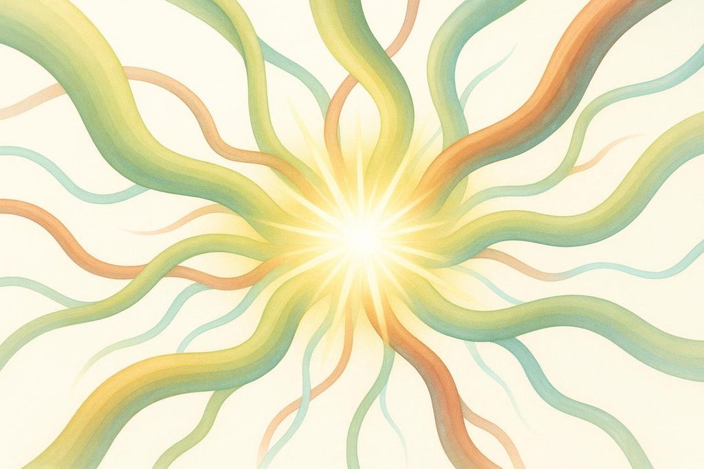 An abstract illustration of an energy spike inside human blood vessels.