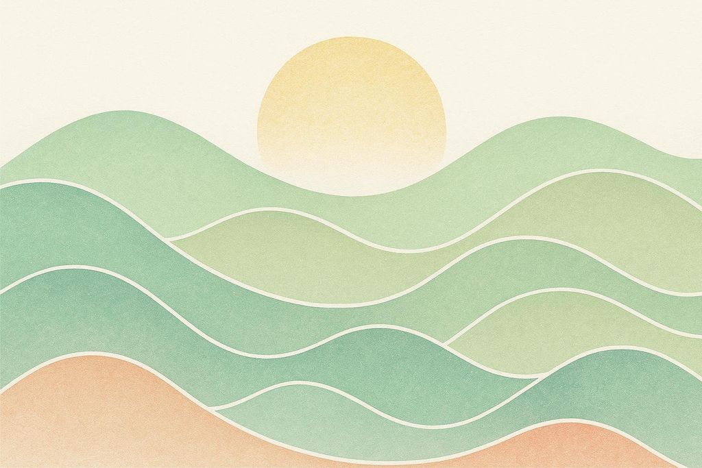 Soothing abstract illustration symbolizing deep sleep and rest from stress