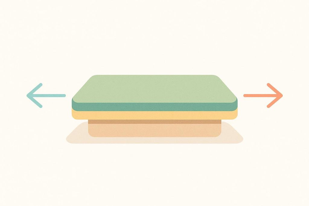 A minimalist horizontal platform depicted as safely expanding outward.