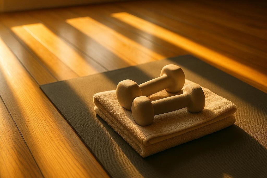 Illustration of abstract shapes representing balance and different studio workout styles