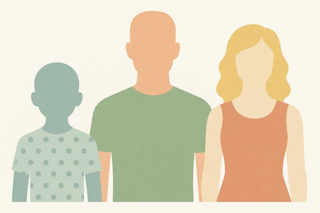 Silhouettes of three diverse individuals representing different populations studied.
