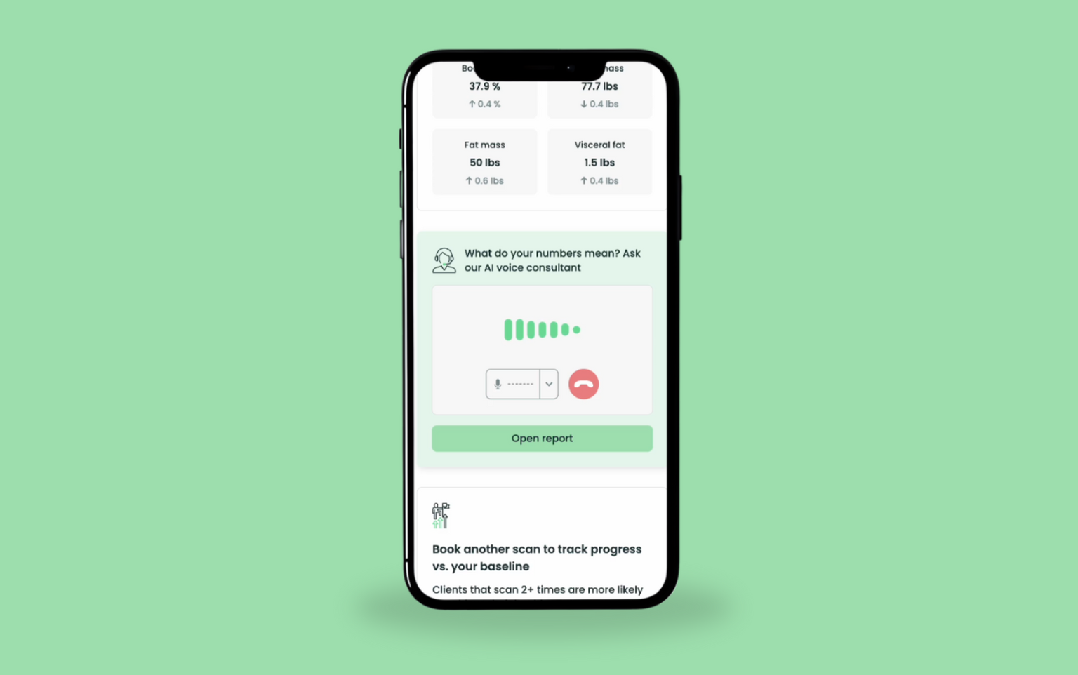 HalfImage: AI Voice Dark Green BG