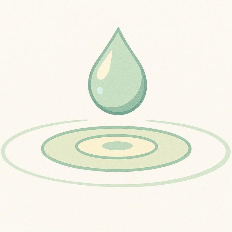 Minimalist water droplet illustration