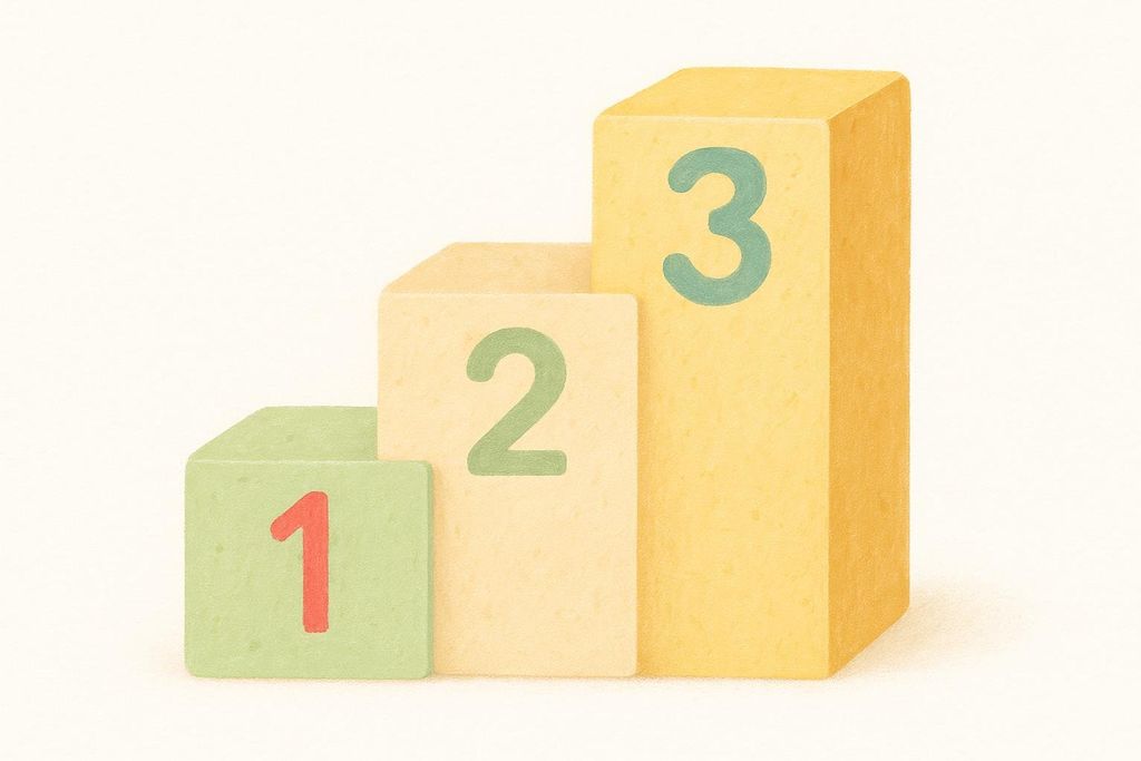 Illustration of steps representing a progressive approach to sleep solutions