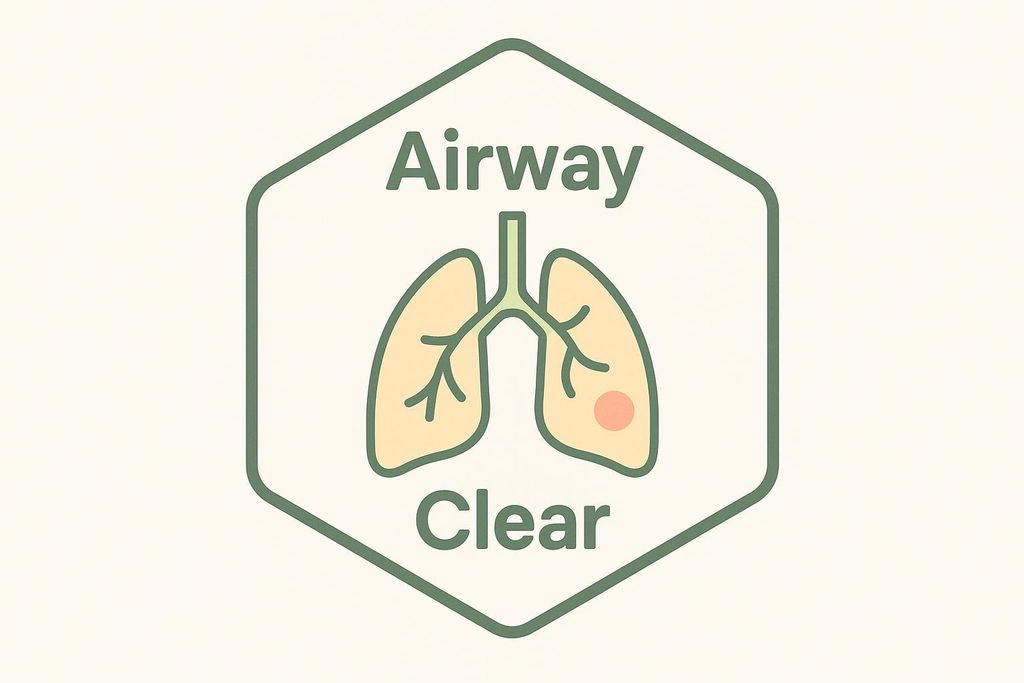 Caution sign emphasizing a clear airway
