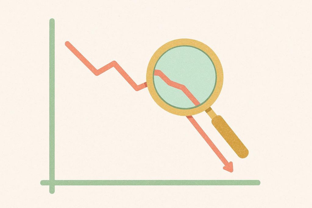 Illustration of a trend line graph symbolizing data averaging over time.