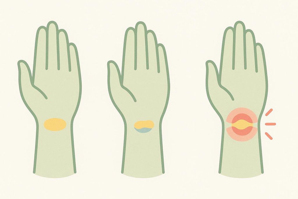 Abstract representation of different wrist pain causes